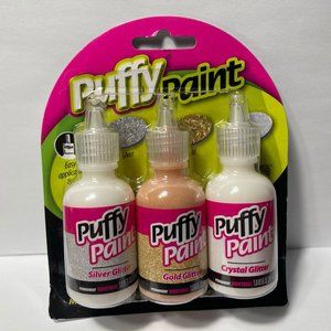 5 Puffy Paint Fabric & More Glitter Gold Silver